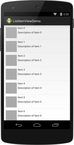 custom listview