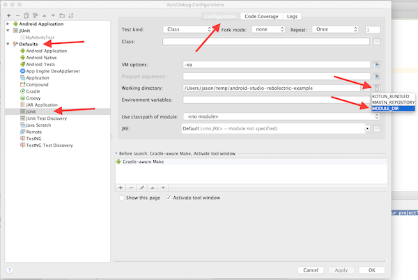 Android  Studio update build config