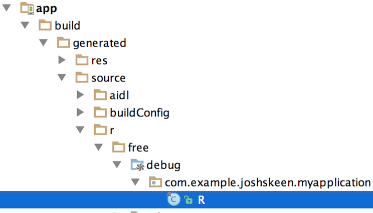 R.java file location