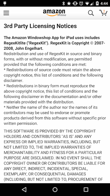 Amazon license