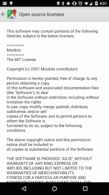 Google Maps license