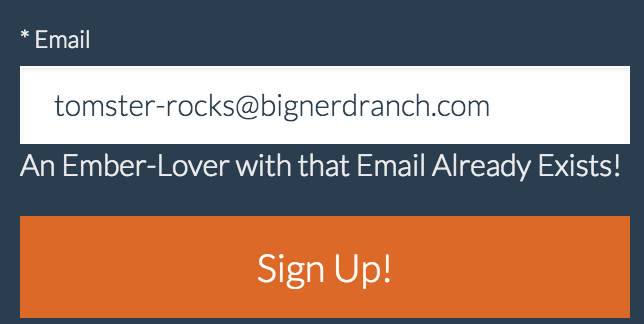 User Error Message