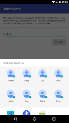 Example of Share Dialog on Marshmallow