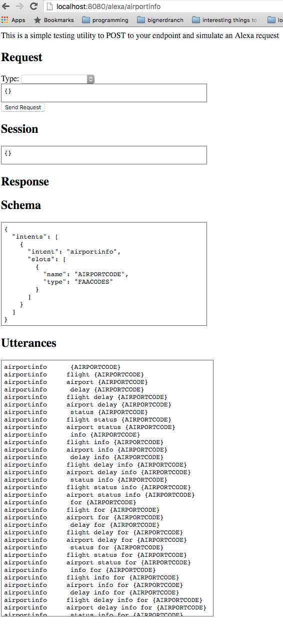 Alexa interaction model page