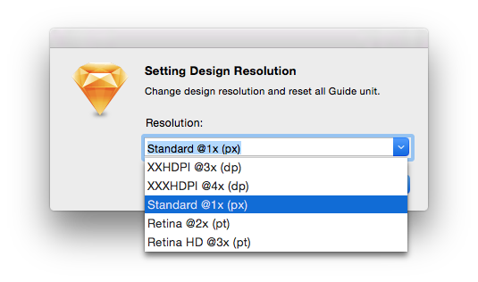 Setting resolution
