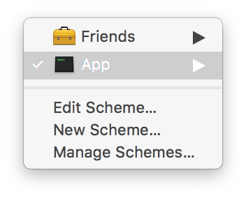 Selecting the app scheme