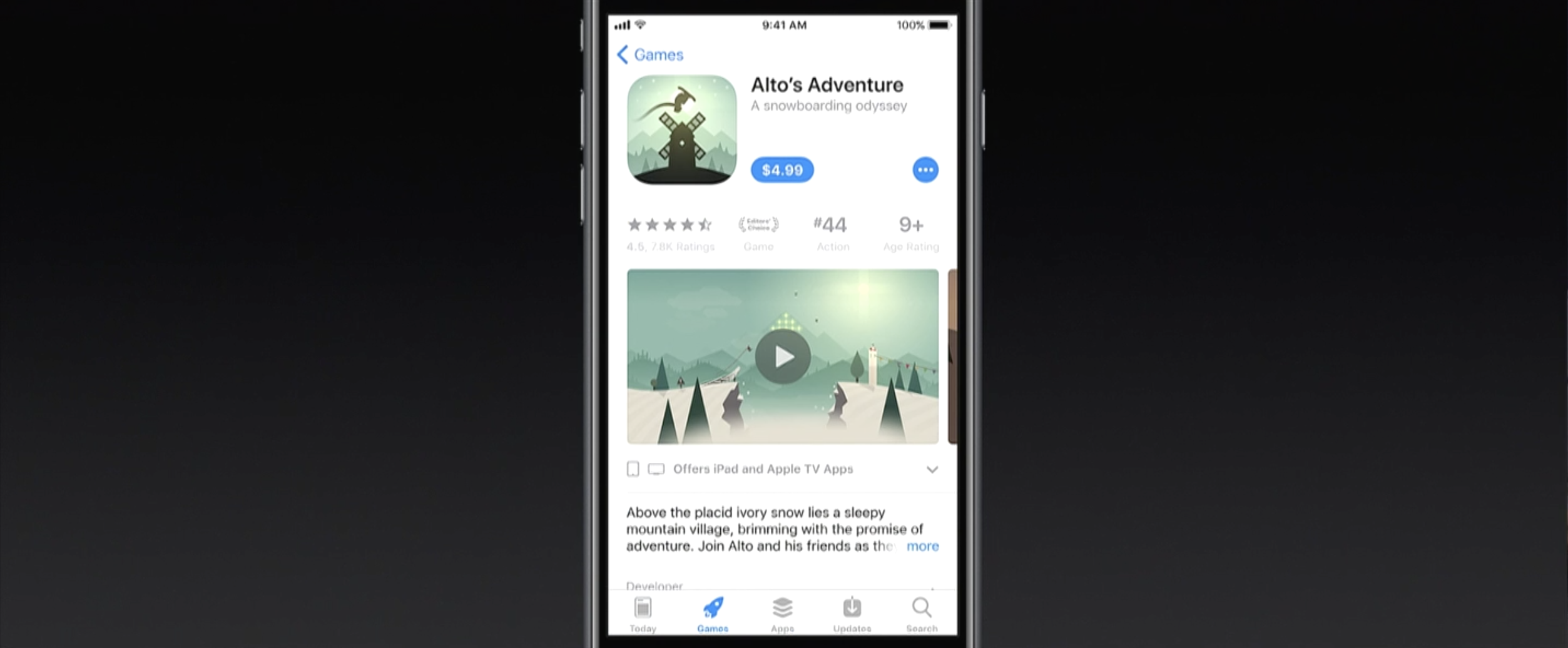 App Store in iOS 11 at WWDC Keynote