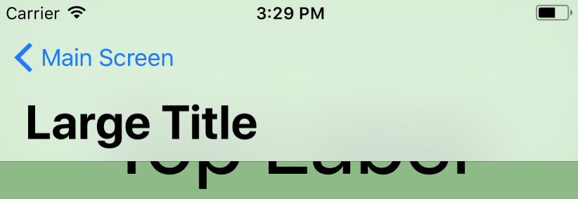 Large navigation bar with large title, but content of the view controller is blocked