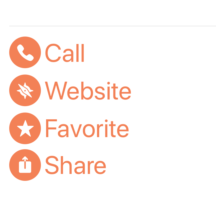 Vertical action buttons