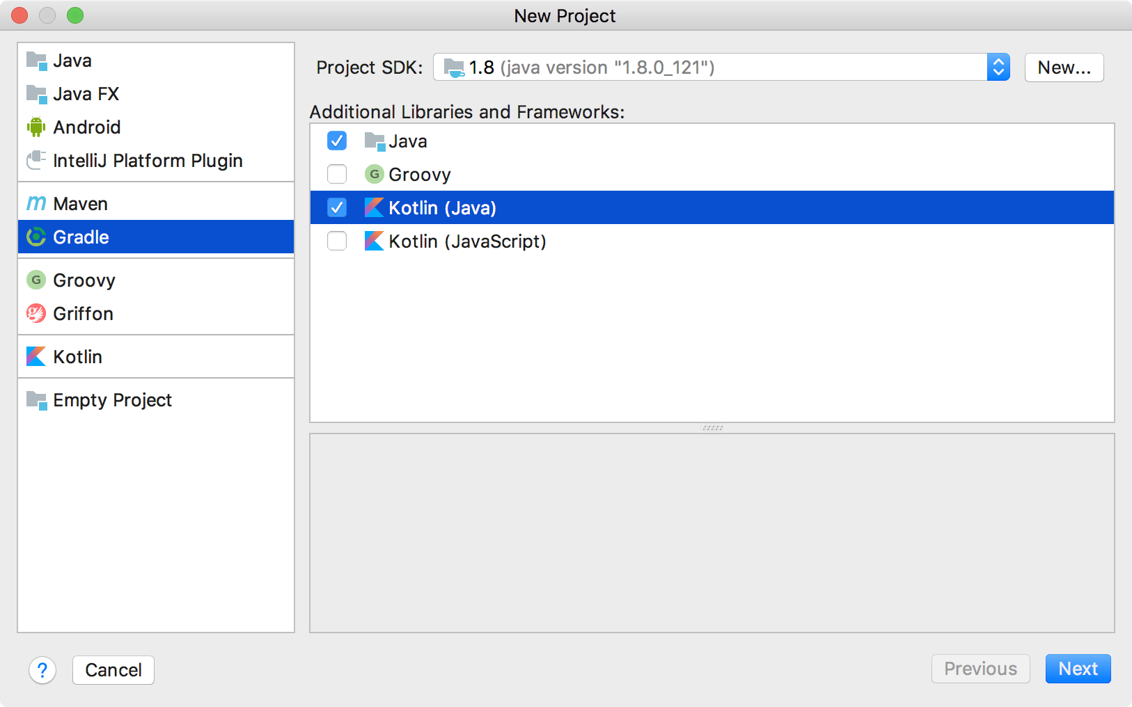 Select Gradle