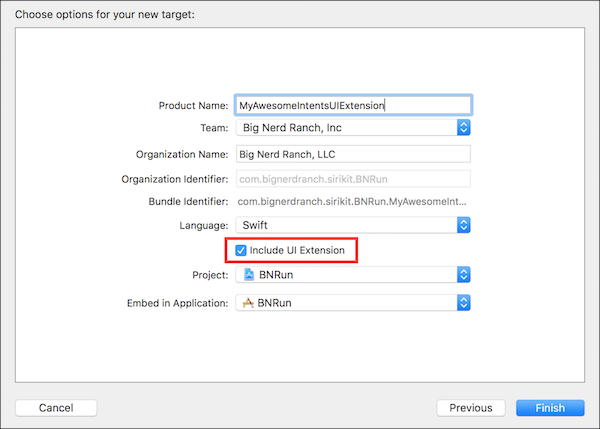 Adding Intents Extension target, and also an Intents UI Extension target.