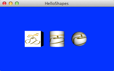 Three Shapes with Lighting and Texturing