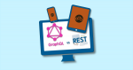 graphql vs rest monitor, tablet, and phone